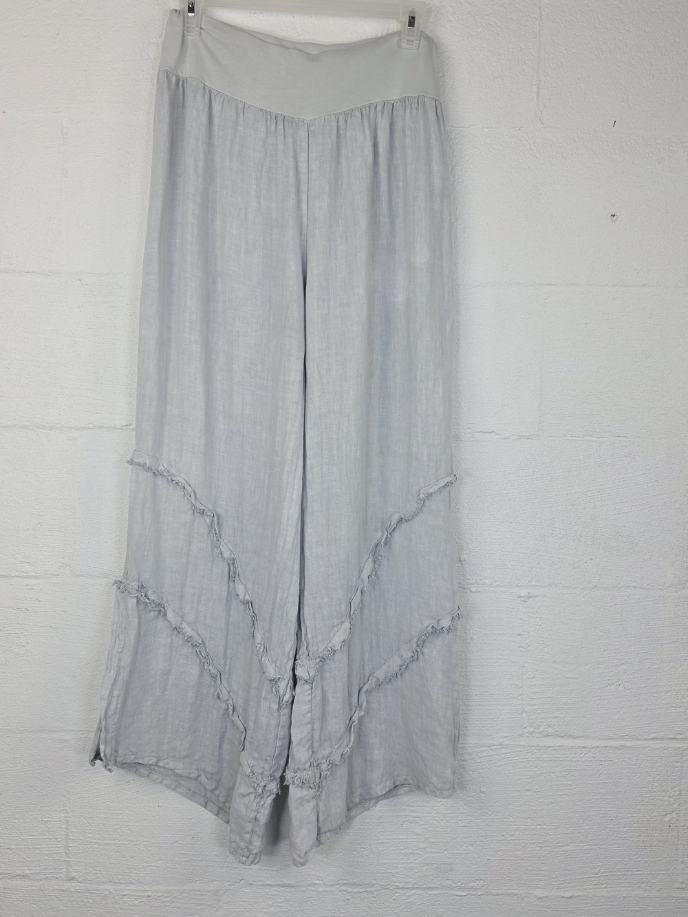 Tempo Paris Wide Leg Cropped Linen Pants